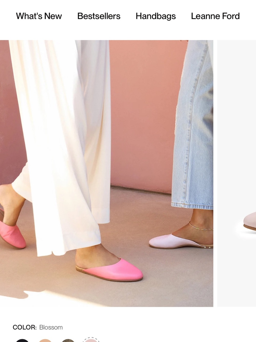 beek Pink Slip-On Mules